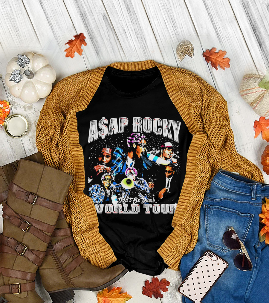 ASAP Rocky Don't Be Dumb World Tour 2023 Concert Merchandise T-Shirt