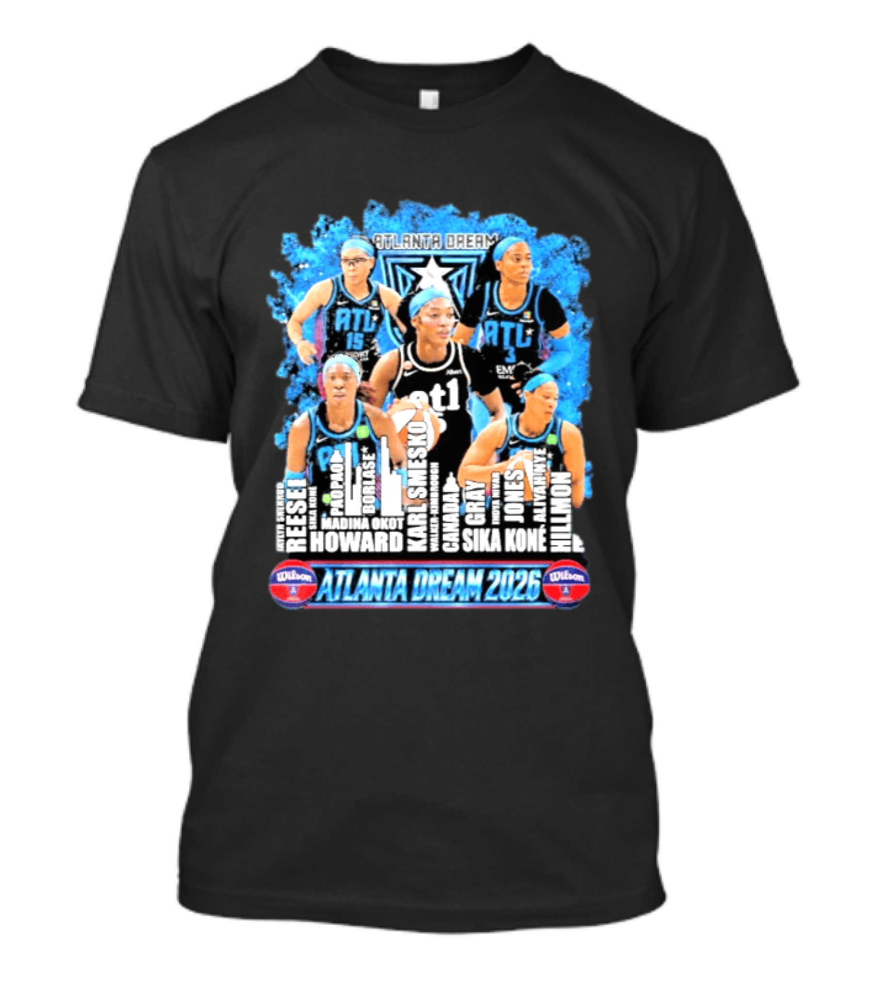 Atlanta Dream 2026 ATL Basketball Team Howard Gray Jones Hillmon Hilmon T-Shirt