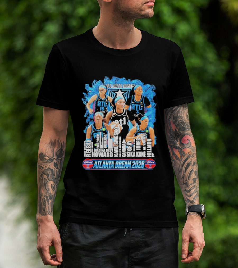 Atlanta Dream 2026 ATL Basketball Team Howard Gray Jones Hillmon Hilmon T-Shirt