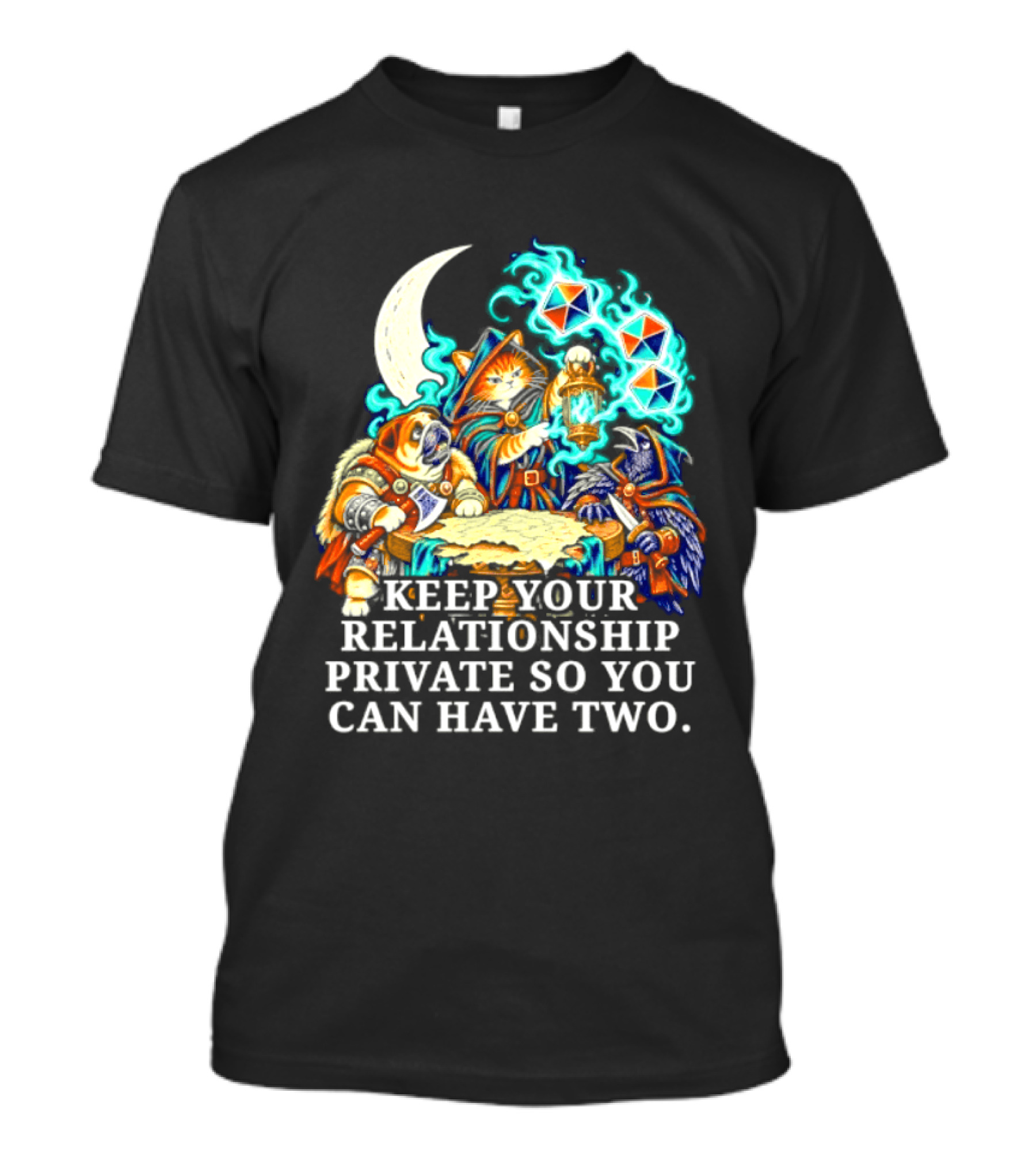 Keep Your Relationship Private So You Can Have Two Cats Playing Cards T-Shirt