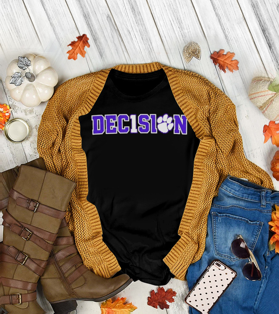 Decision Paw Tait Reynolds Clemson Tigers NCAA Football T-Shirt