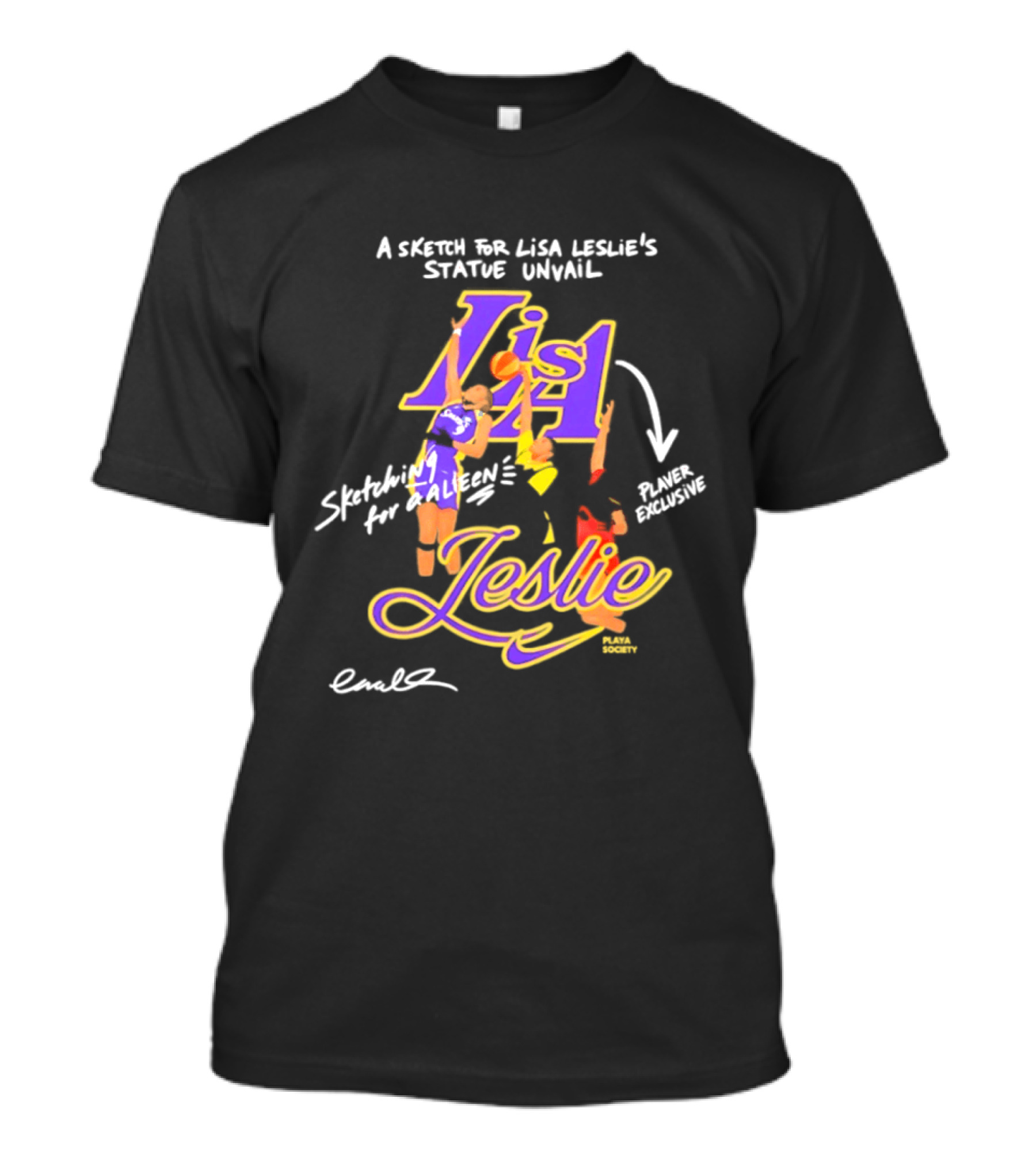 Lisa Leslie Los Angeles Sparks Sketching For Statue Unveiling T-Shirt