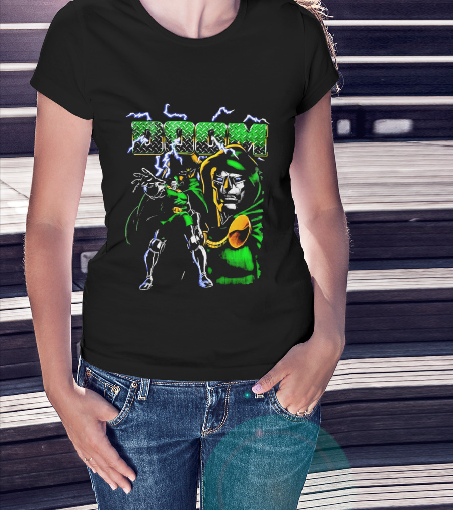 Marvel Doctor Doom Metallic Lightning Victor Von Doom T-Shirt