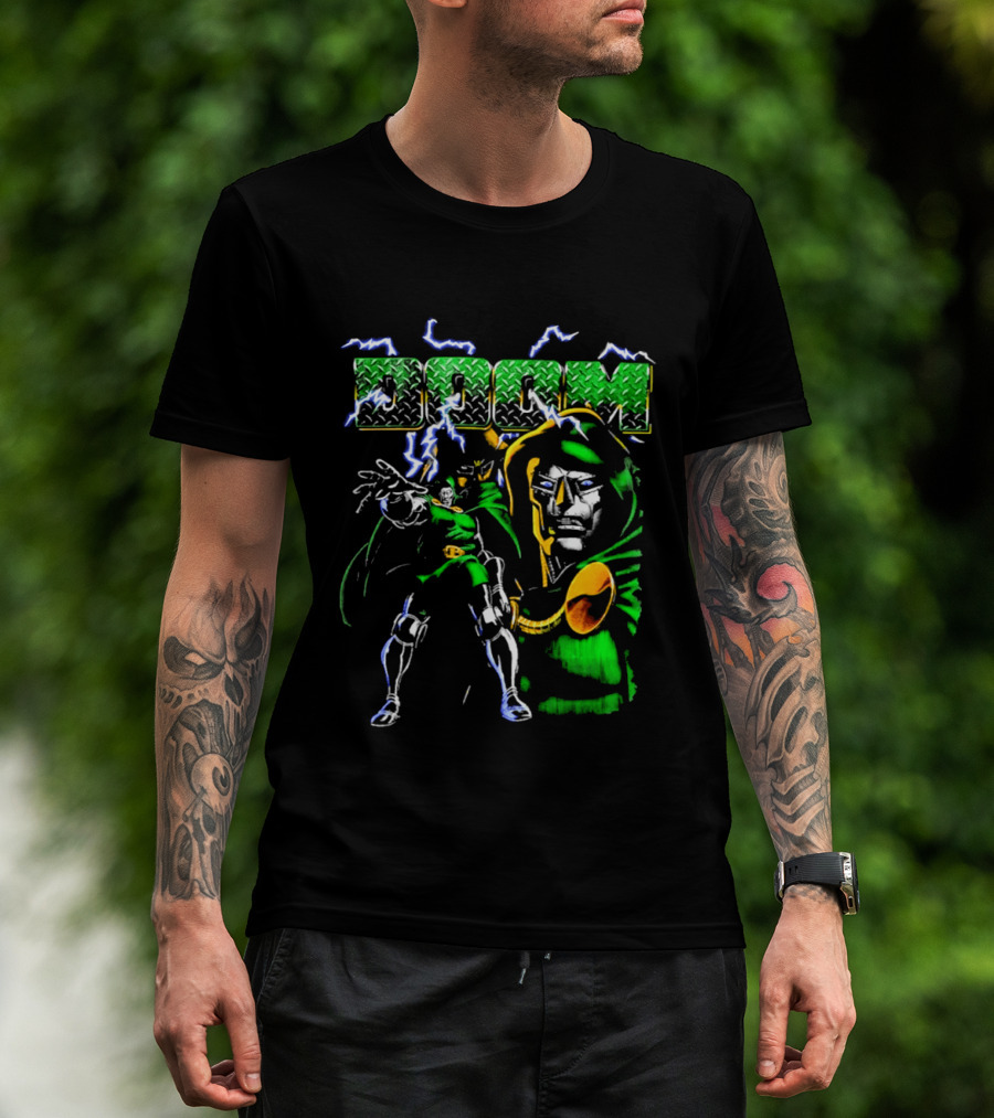 Marvel Doctor Doom Metallic Lightning Victor Von Doom T-Shirt