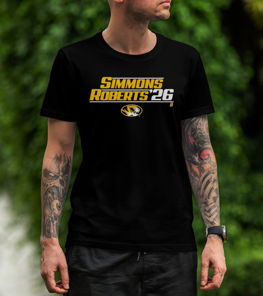 Missouri Tigers Simmons Roberts 26 College Football Mizzou T-Shirt