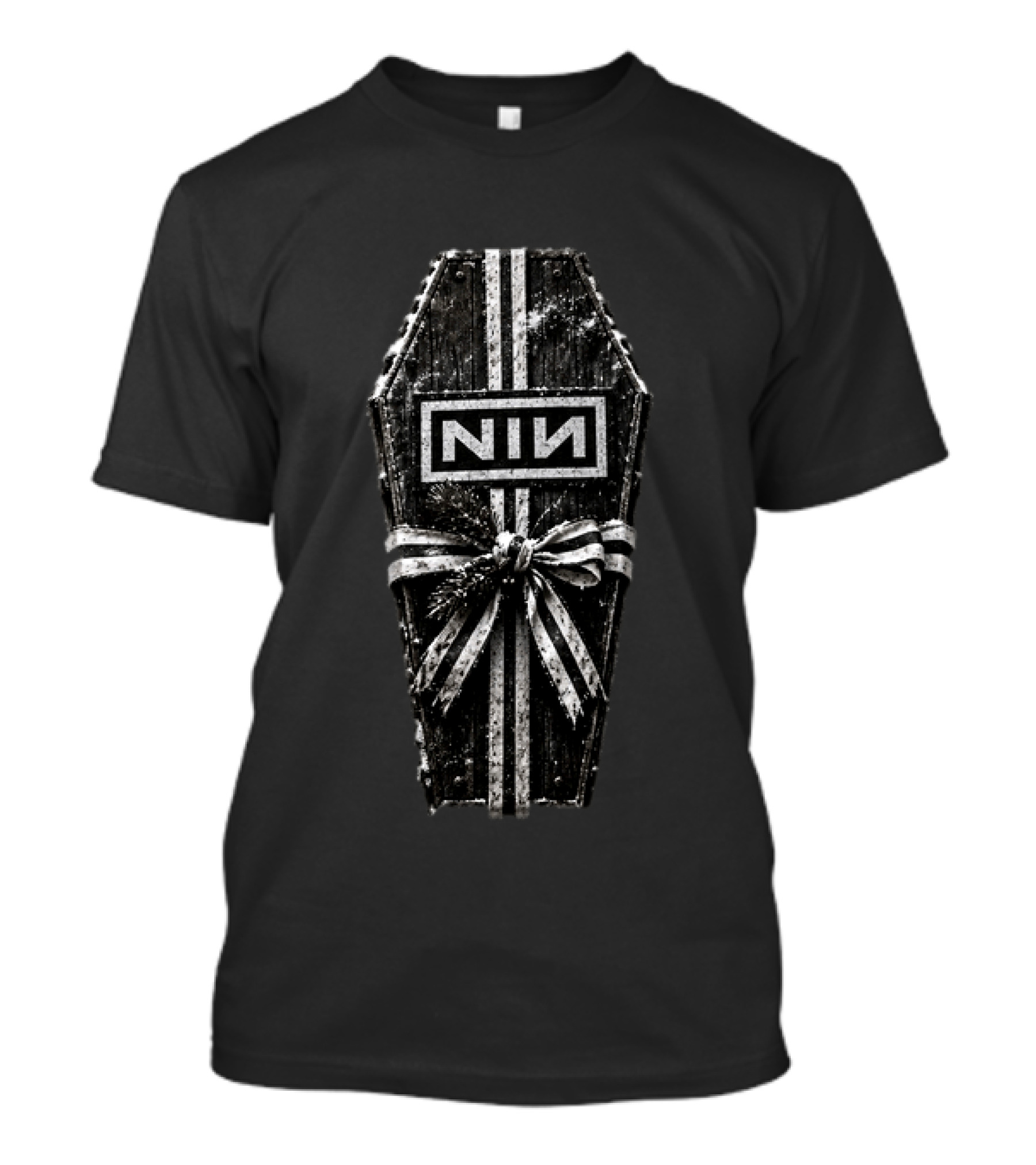 Nine Inch Nails NIN Industrial Winter Nightmare Coffin Design For Rock Lovers T-Shirt