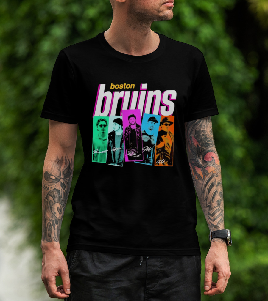 Boston Bruins Boy Band 2026 Player Portraits T-Shirt