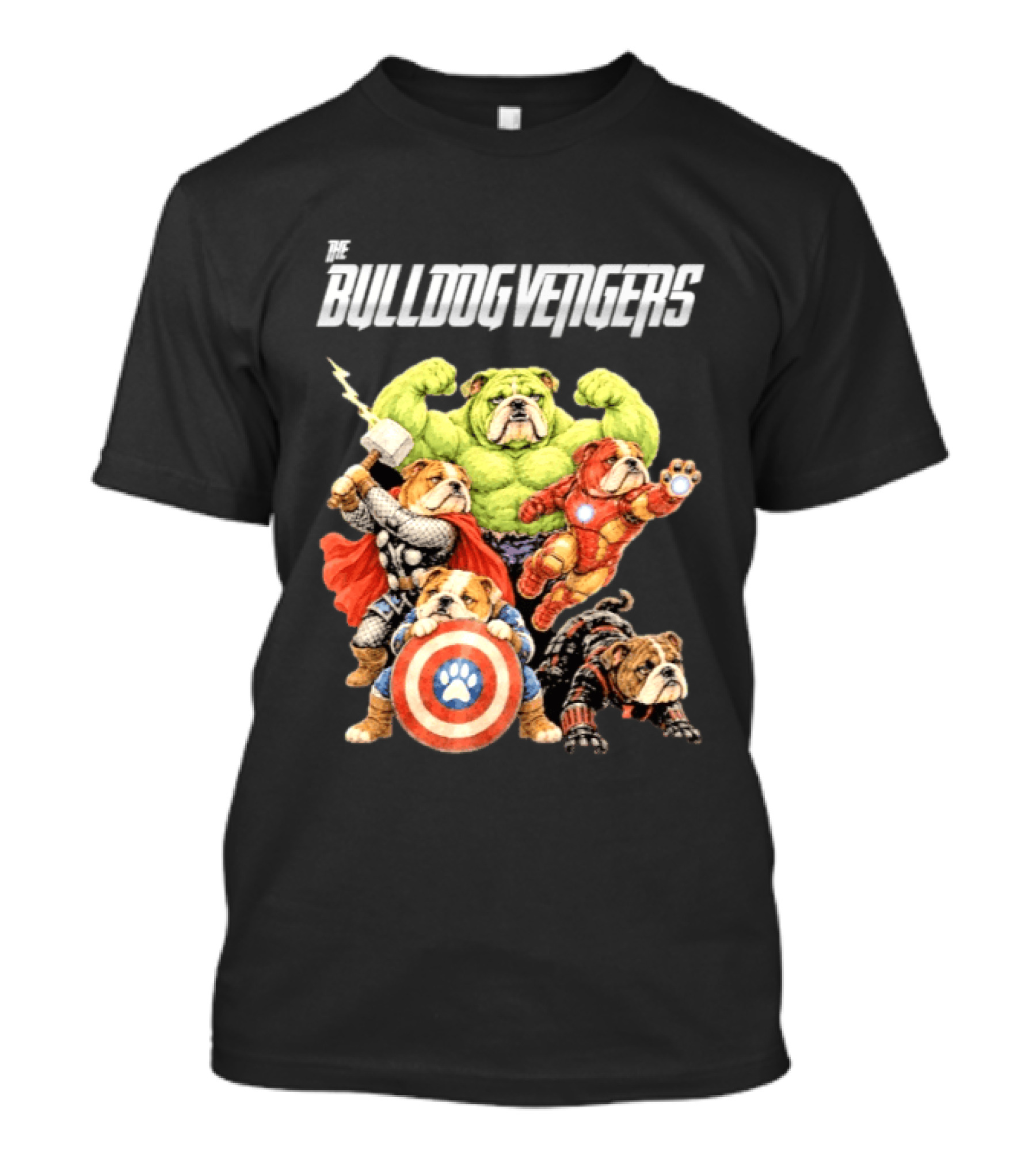 Bulldog Avengers 2026 Superhero Team Marvel T-Shirt