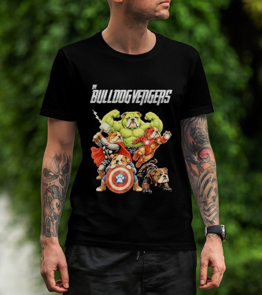 Bulldog Avengers 2026 Superhero Team Marvel T-Shirt