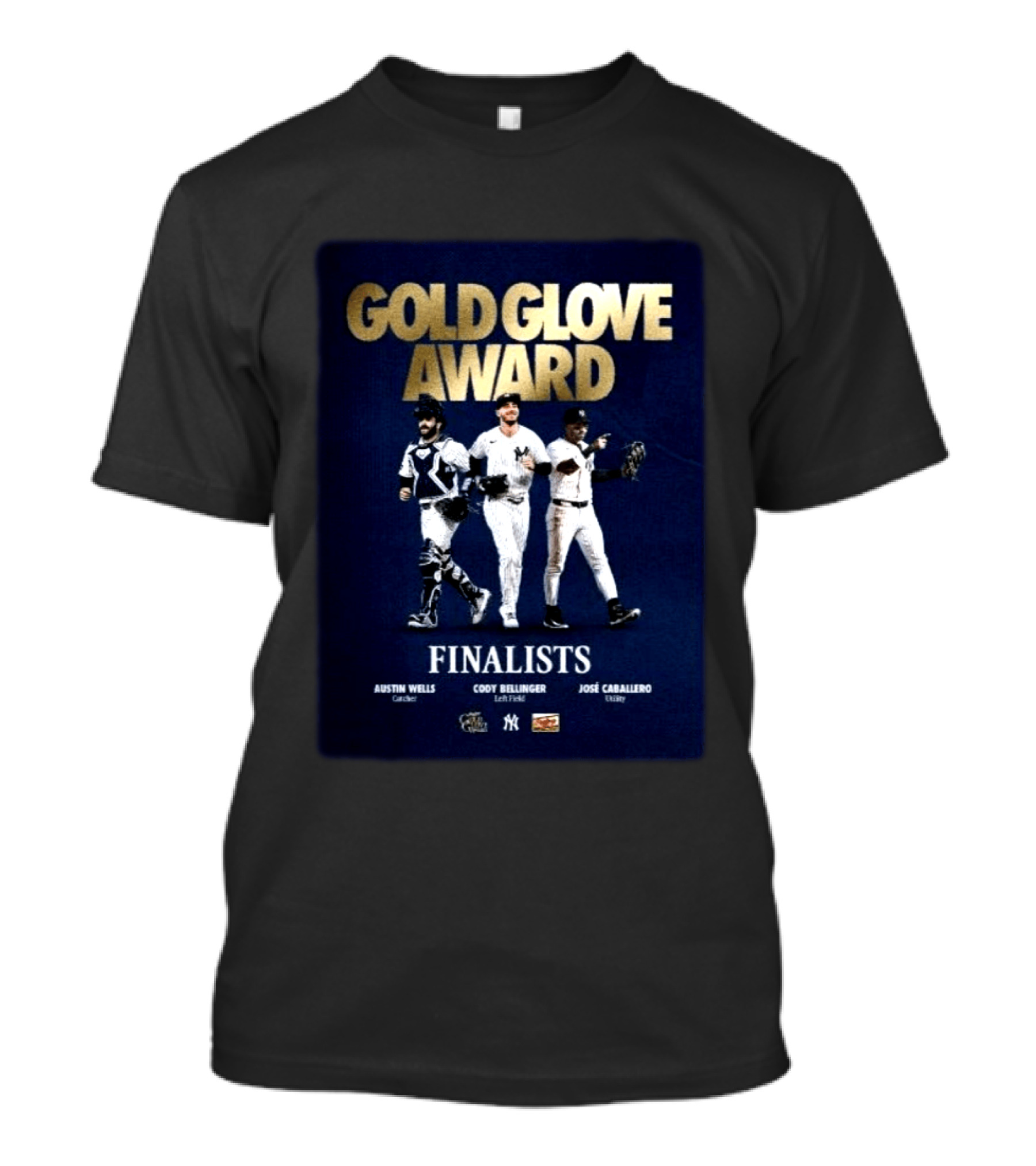 Gold Glove Award Finalists Austin Wells Cody Bellinger José Caballero 2026 Yankees Cubs Mariners T-Shirt