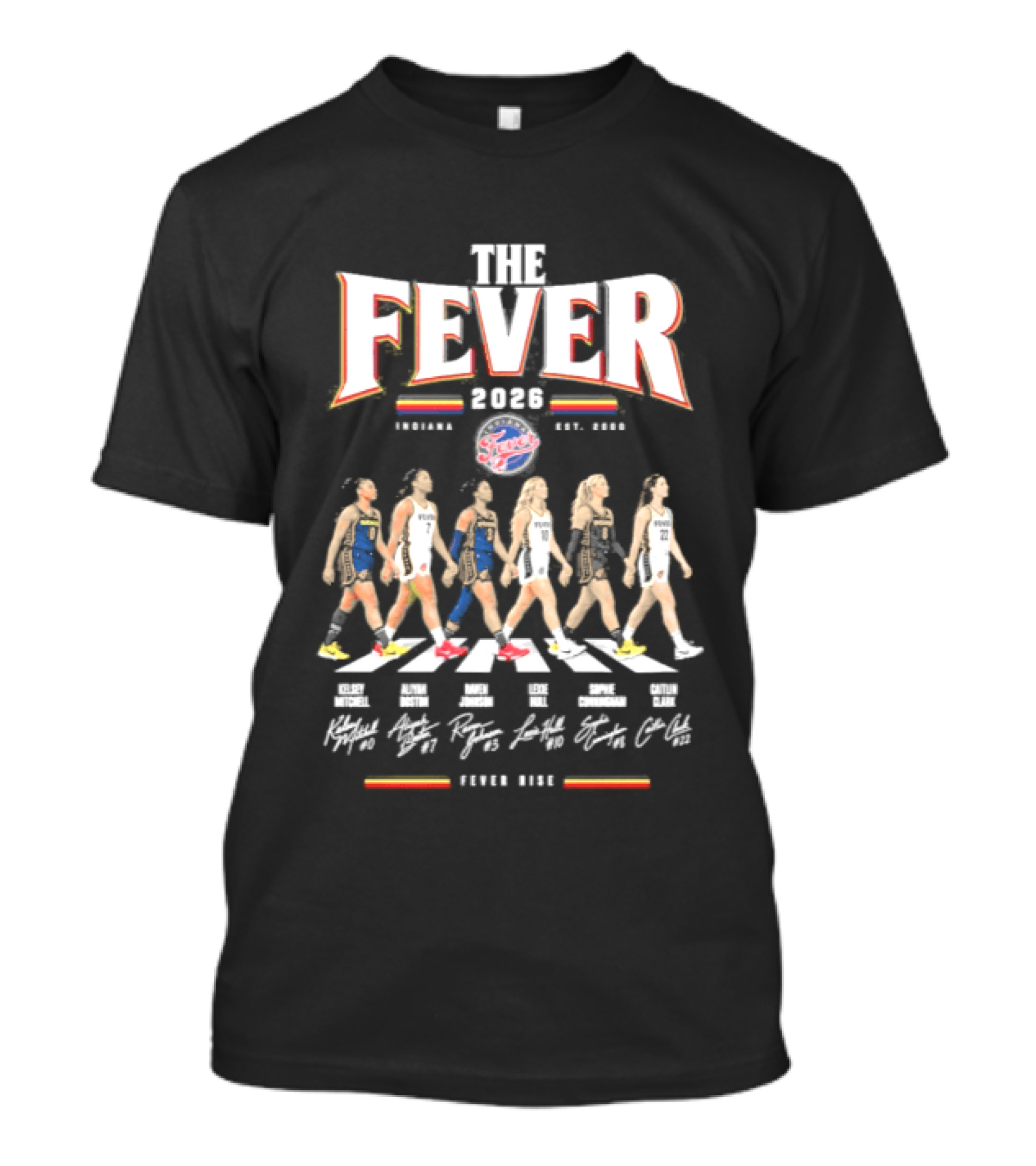 The Fever 2026 Indiana WNBA Abbey Road Players Fever Rise T-Shirt