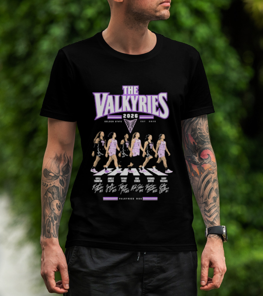 The Valkyries 2026 WNBA Abbey Road Team Player Rise Rolling Home T-Shirt