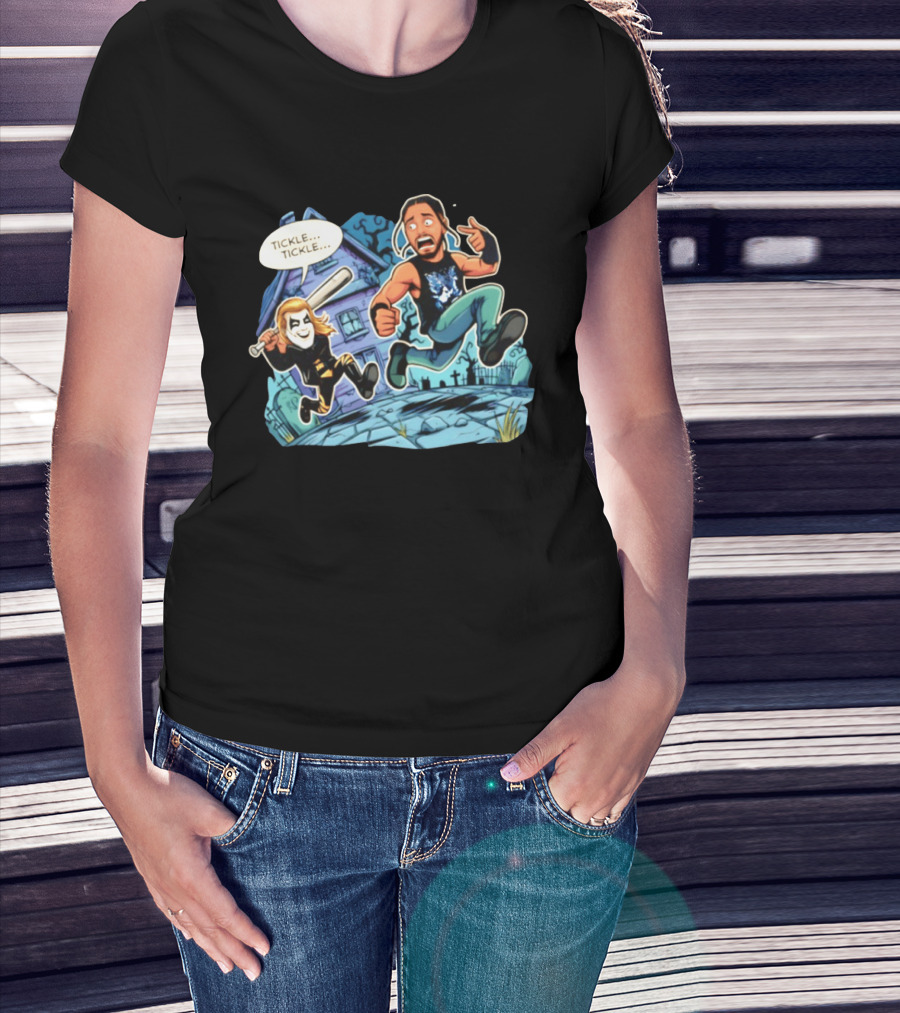Halloween Cartoon Chase Tucker Remy Tickle Tickle Baseball Bat Haunted House T-Shirt