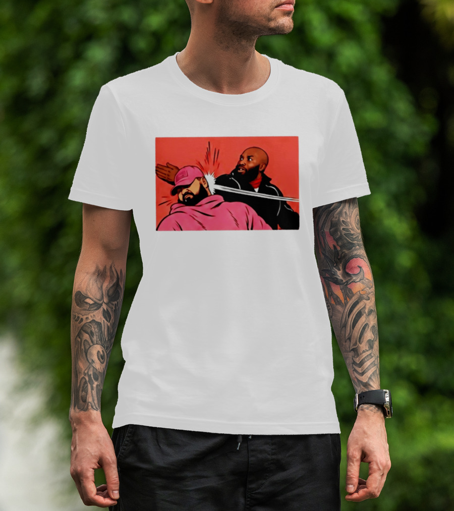 Drake Vs Rick Ross Meme Slap Red T-Shirt