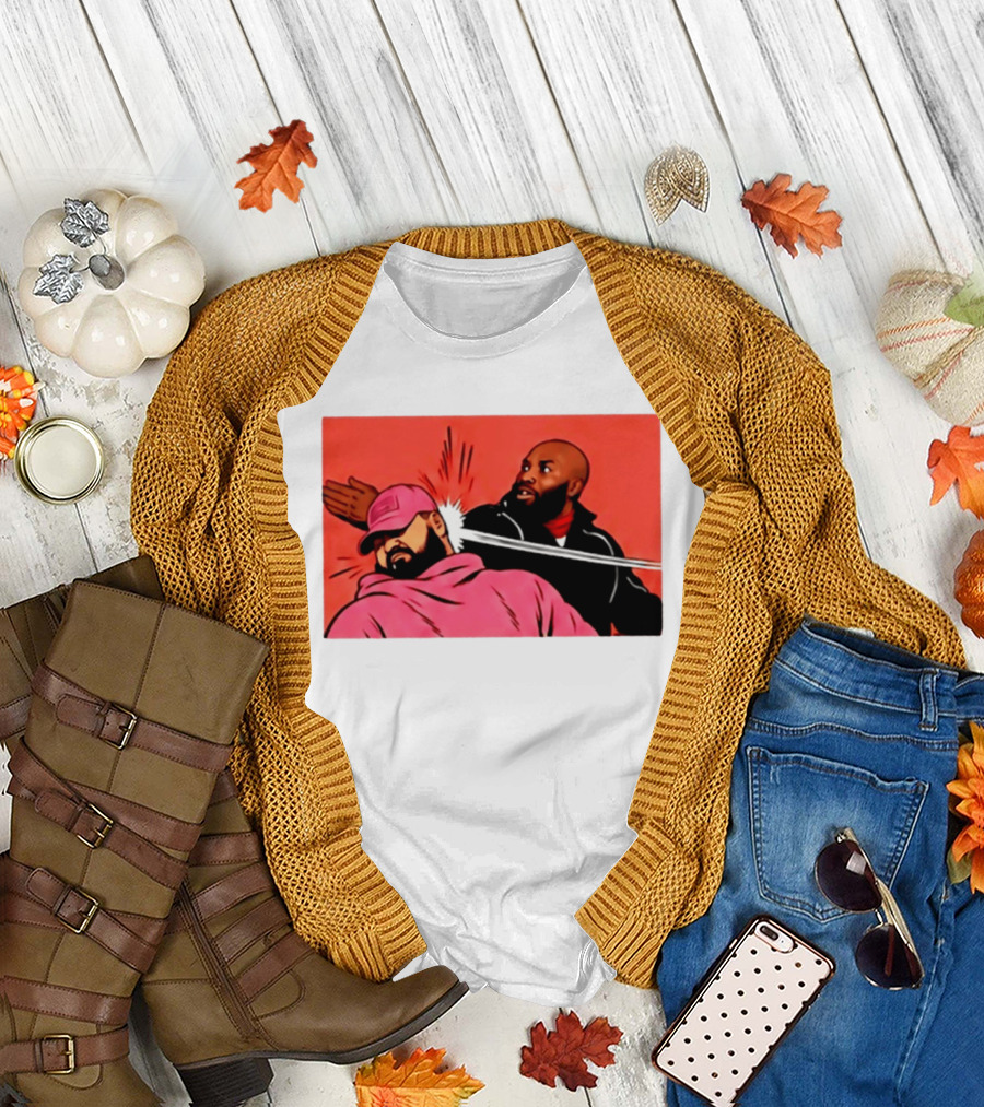 Drake Vs Rick Ross Meme Slap Red T-Shirt