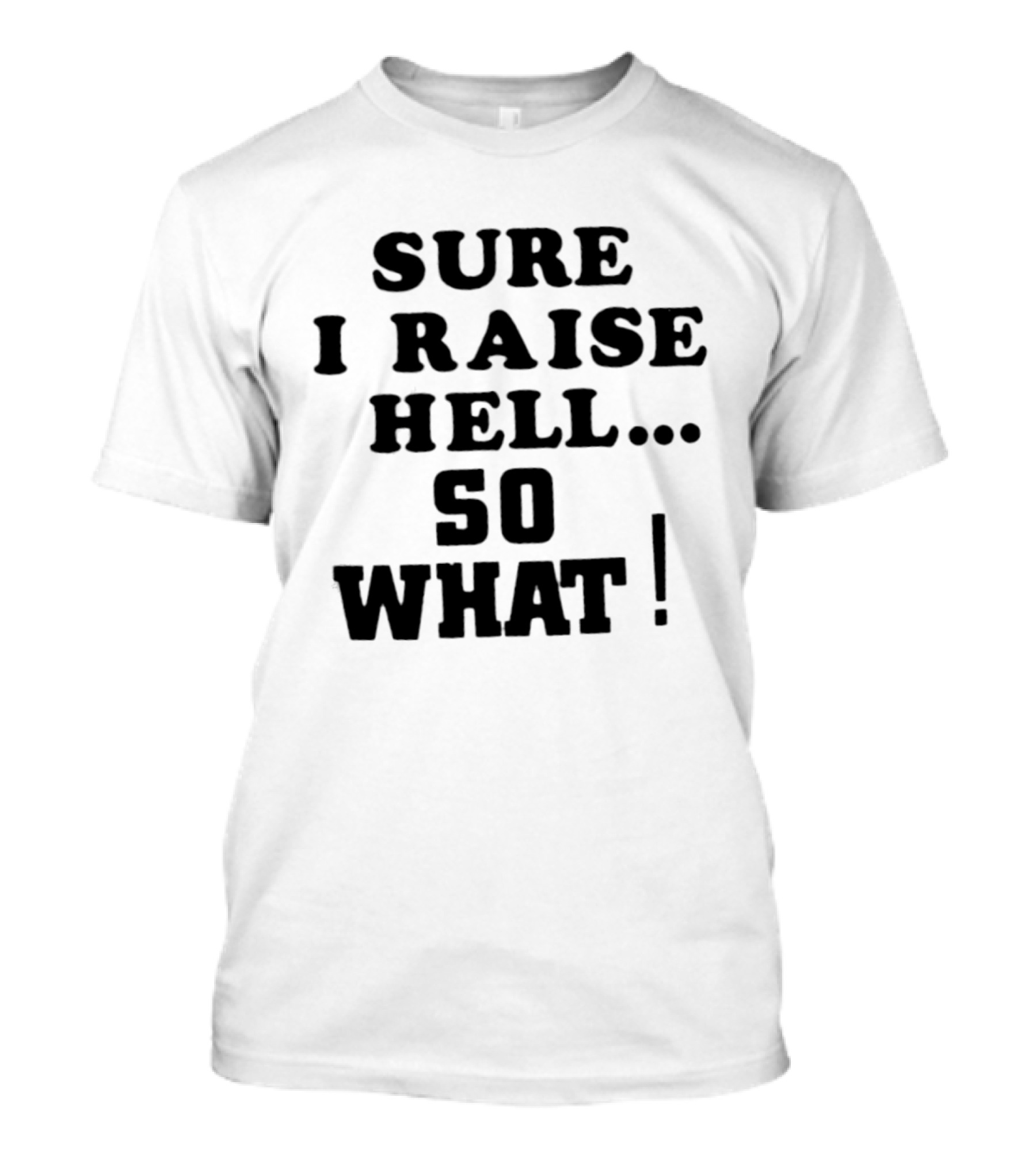 Sure I Raise Hell So What Sarcastic Attitude T-Shirt