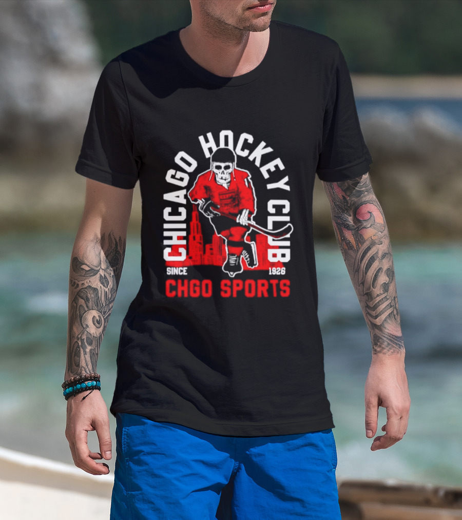 CHGO Sports Chicago Hockey Club Since 1926 Player T-Shirt