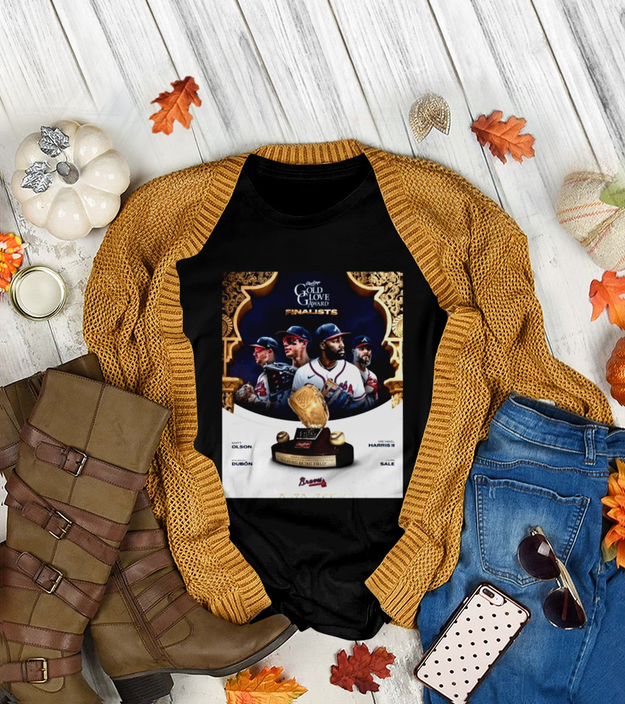 Rawlings Gold Glove Award Finalists Chris Sale Matt Olson Michael Harris II Mauricio Dubón Featuring Braves T-Shirt