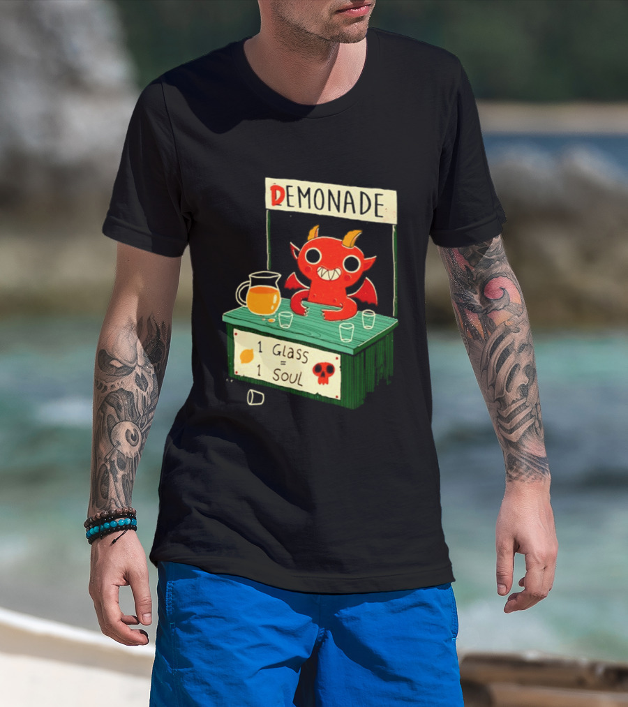 Demonade 1 Glass 1 Soul Devil Lemonade Stand T-Shirt