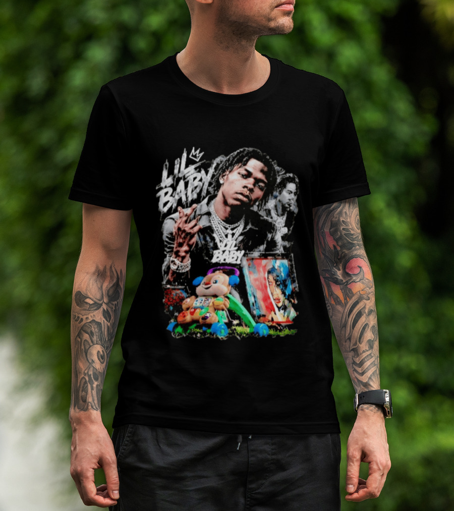 Lil Baby Toys And Painting Style With Diamond Chains T-Shirt