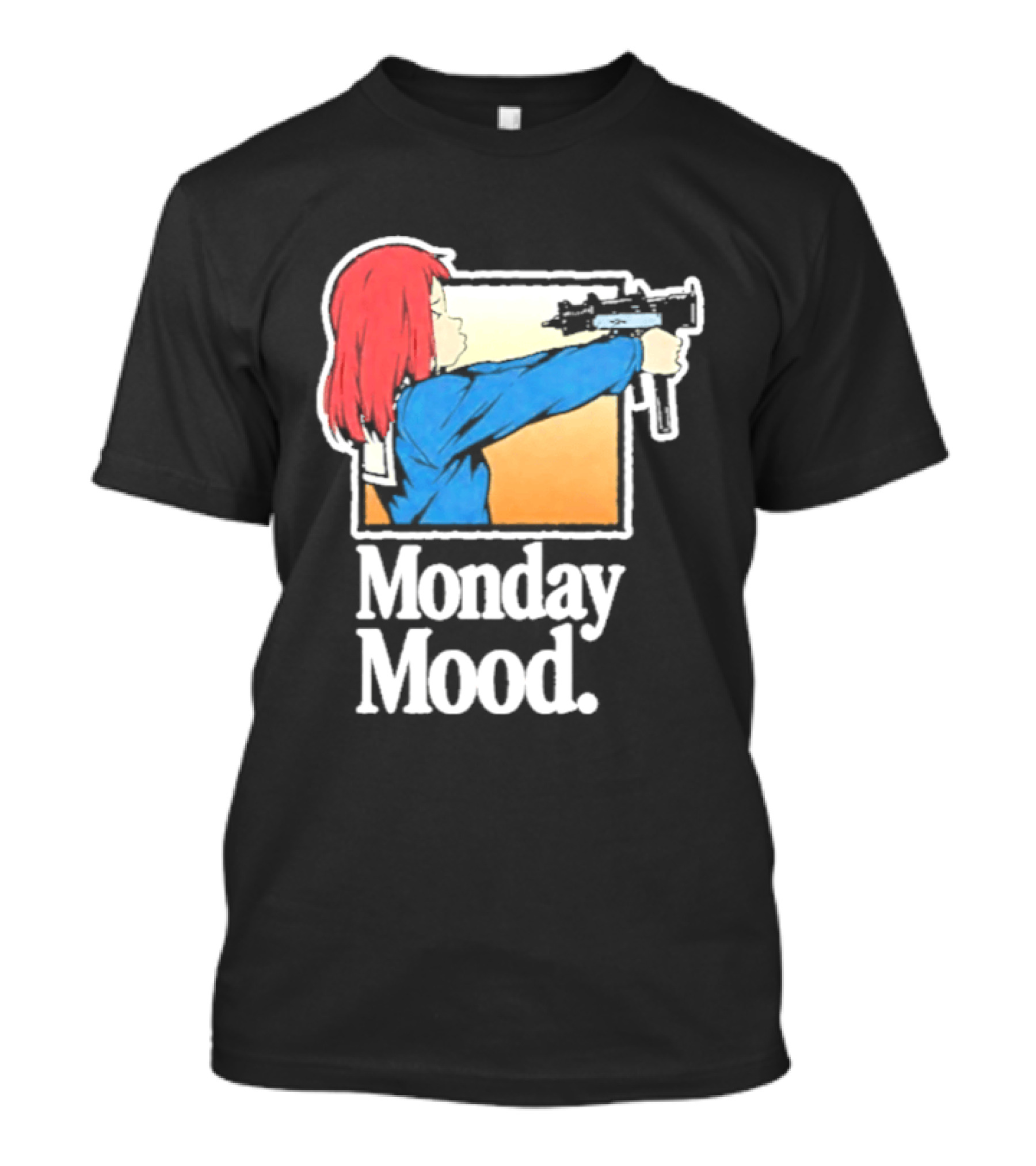 Mamimi Samejima Fooly Cooly Monday Mood Anime Gun Playful Vibe T-Shirt