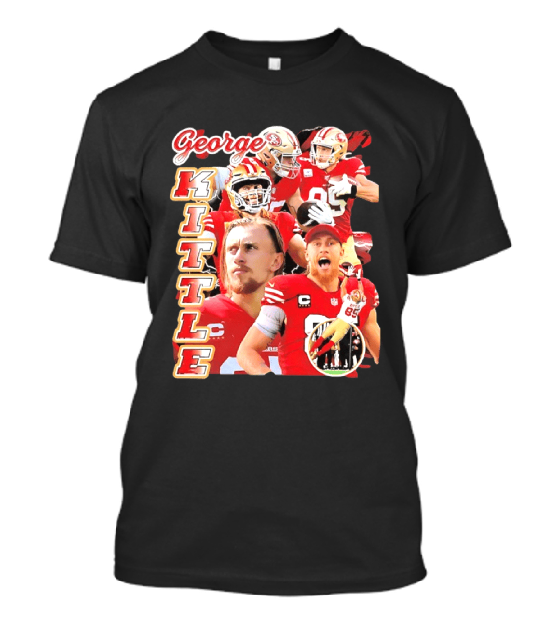 George Kittle San Francisco 49ers 90s Bootleg Football Star T-Shirt