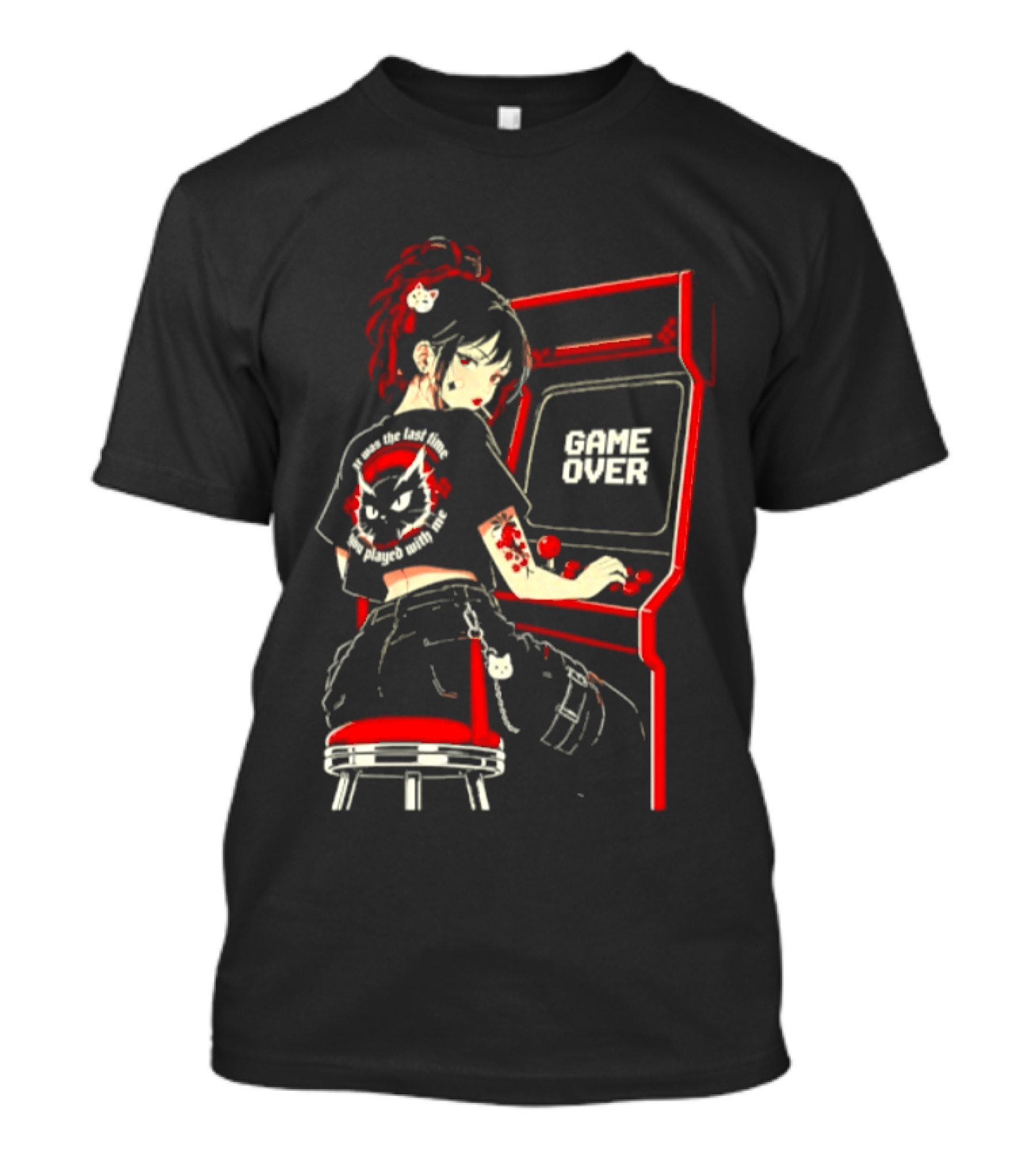 Girl It Was The Last Time You Played With Me Arcade Game Over Retro Gamer Aesthetic T-Shirt