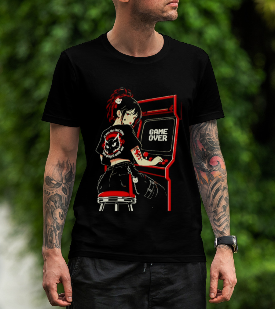 Girl It Was The Last Time You Played With Me Arcade Game Over Retro Gamer Aesthetic T-Shirt