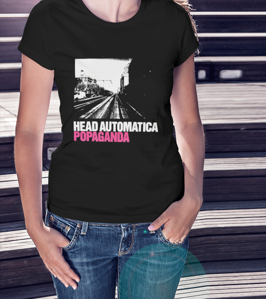 Head Automatica Popaganda Train Tracks Art Daryl Palumbo T-Shirt
