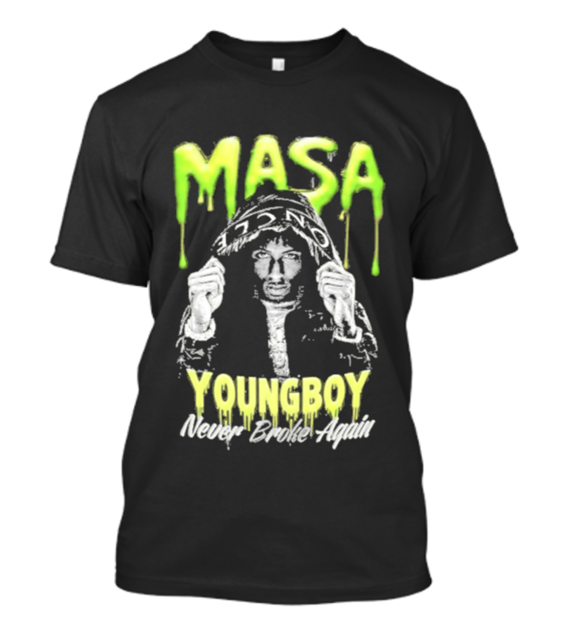 Masa Youngboy Never Broke Again Green Drip T-Shirt
