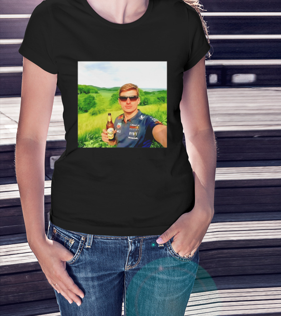 Max Verstappen Beyond The Track Oracle Red Bull Racing Honda Beer Experience T-Shirt