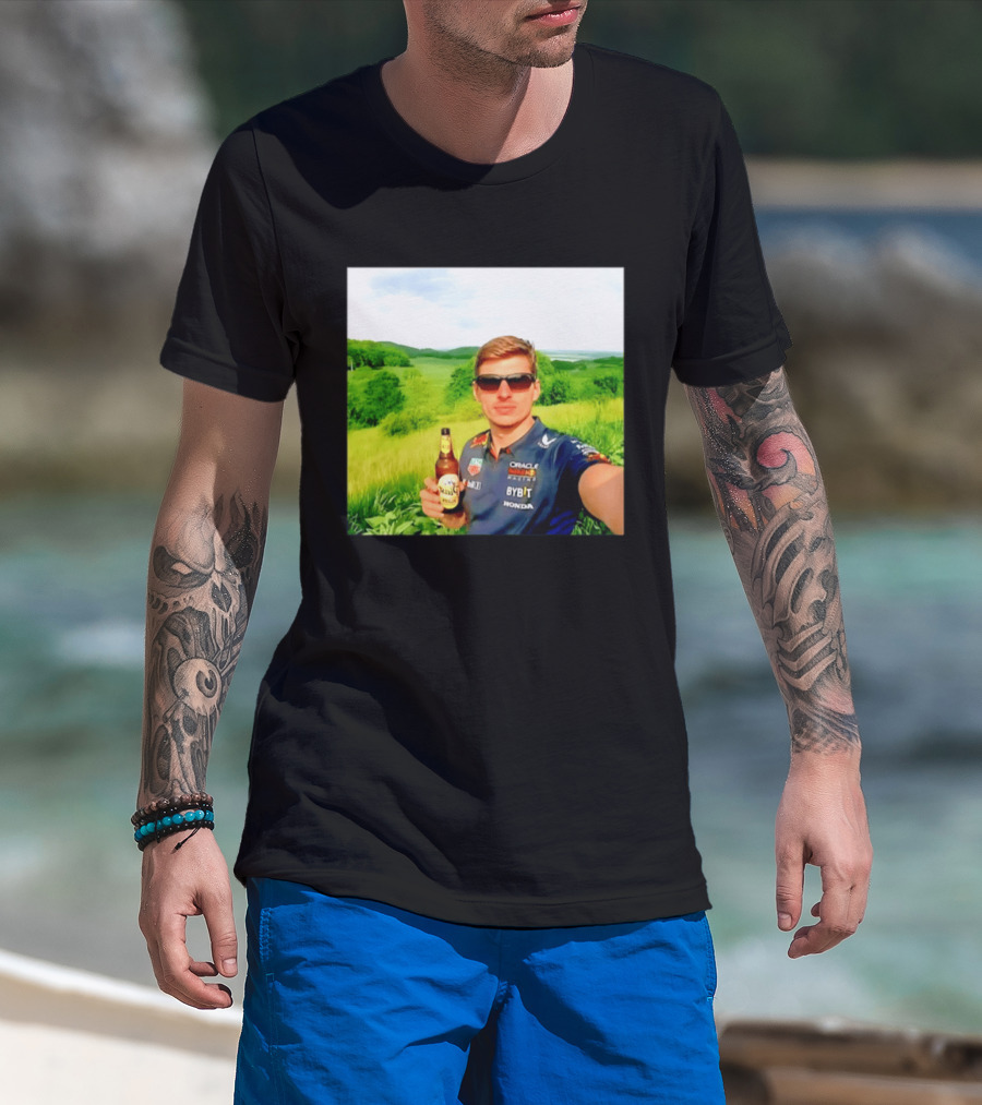 Max Verstappen Beyond The Track Oracle Red Bull Racing Honda Beer Experience T-Shirt