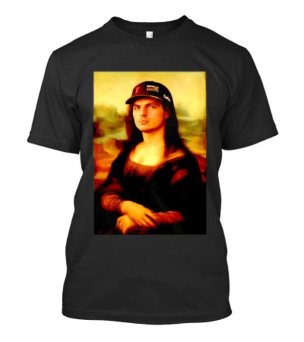 Max Verstappen Mona Lisa Meme Red Bull Racing Cap T-Shirt