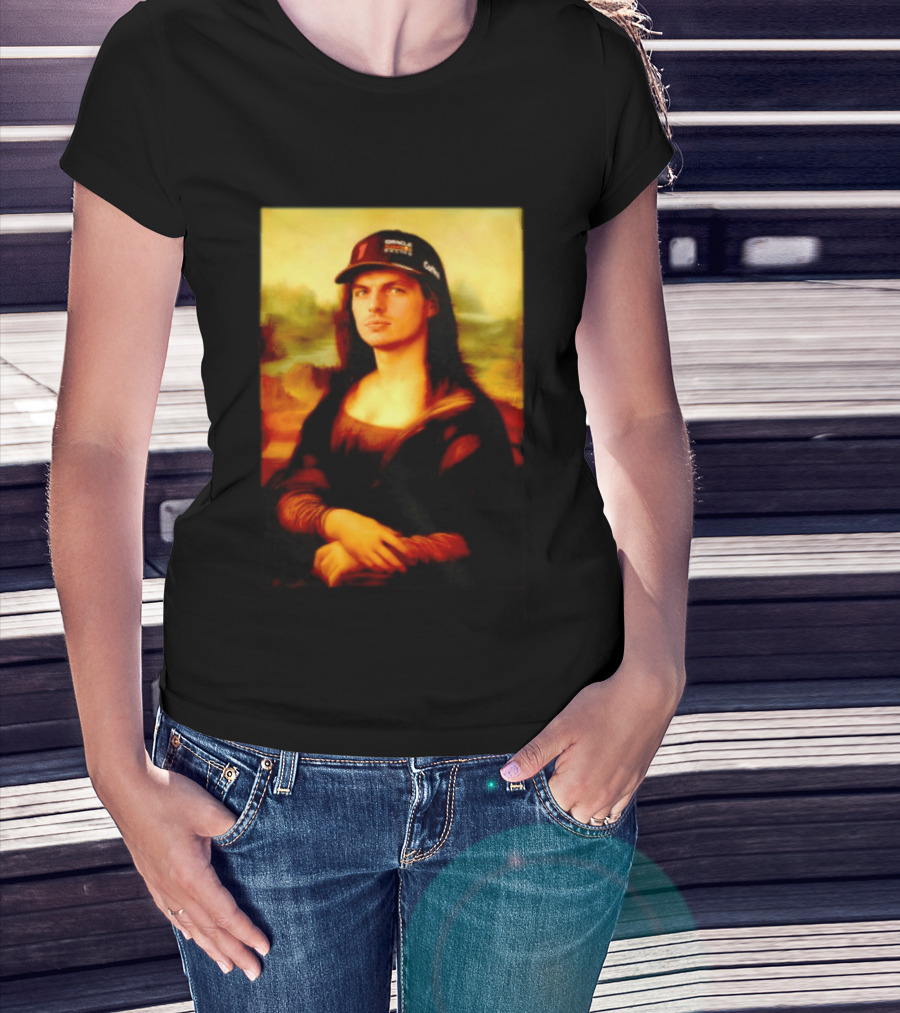 Max Verstappen Mona Lisa Meme Red Bull Racing Cap T-Shirt
