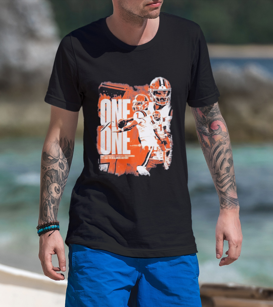 Michael Clayton II Illinois Historic Freshman Touchdown Win T-Shirt