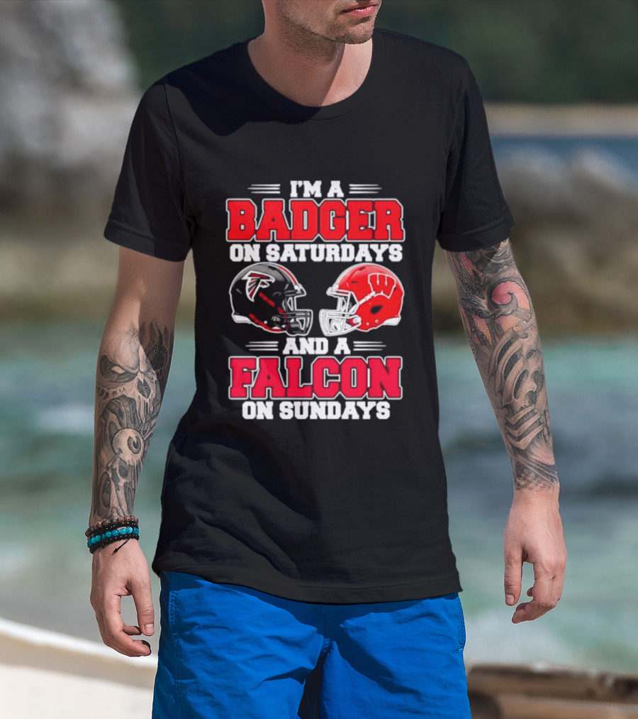 I'm A Badger On Saturdays And A Falcon On Sundays T-Shirt