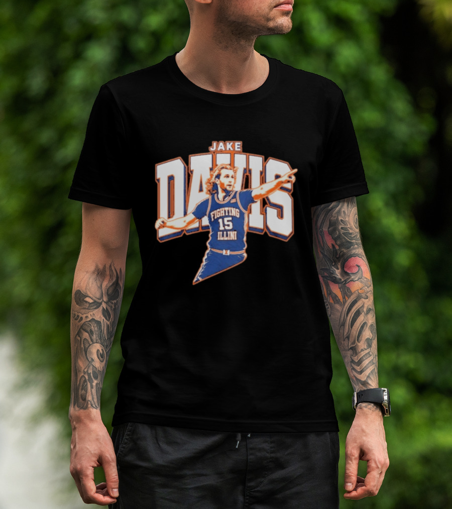 Jake Davis 15 Fighting Illini Basketball T-Shirt