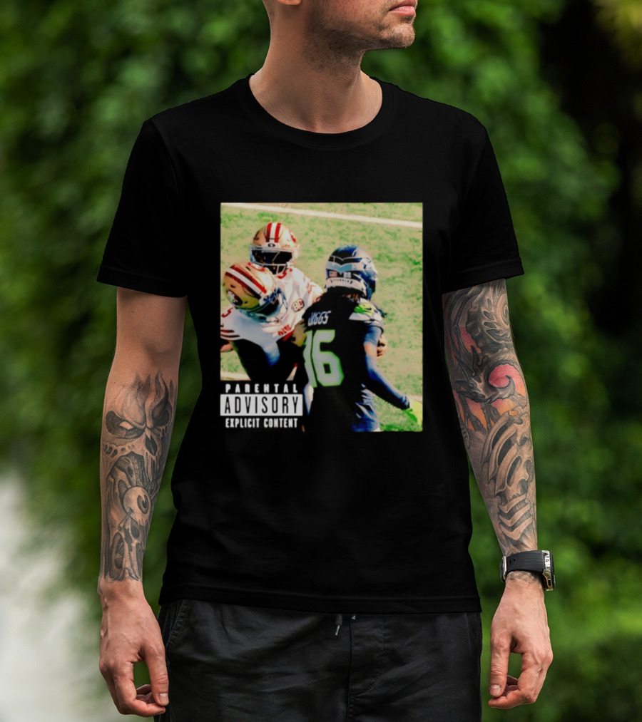 Parental Advisory Explicit Content Mike Evans Vs Trevon Diggs Football Meme T-Shirt