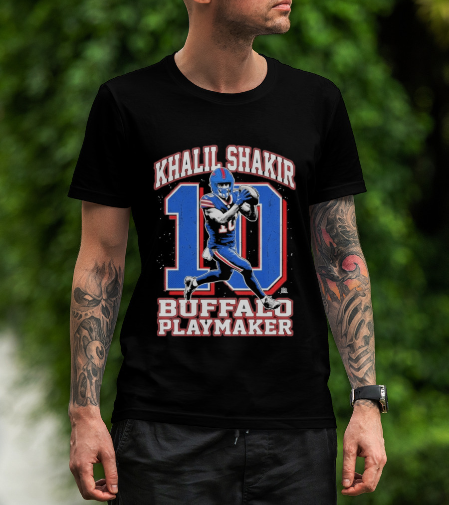 Khalil Shakir 10 Buffalo Playmaker Sports Action T-Shirt