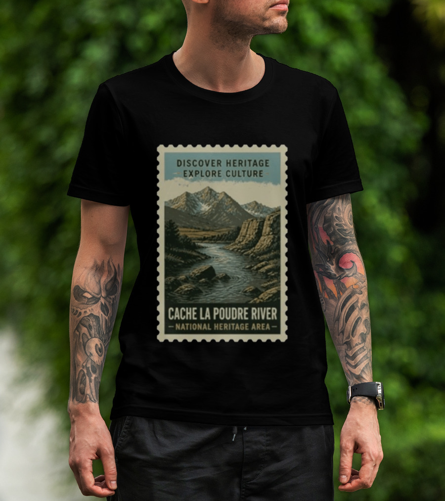 Discover Heritage Explore Culture Cache La Poudre River National Heritage Area T-Shirt