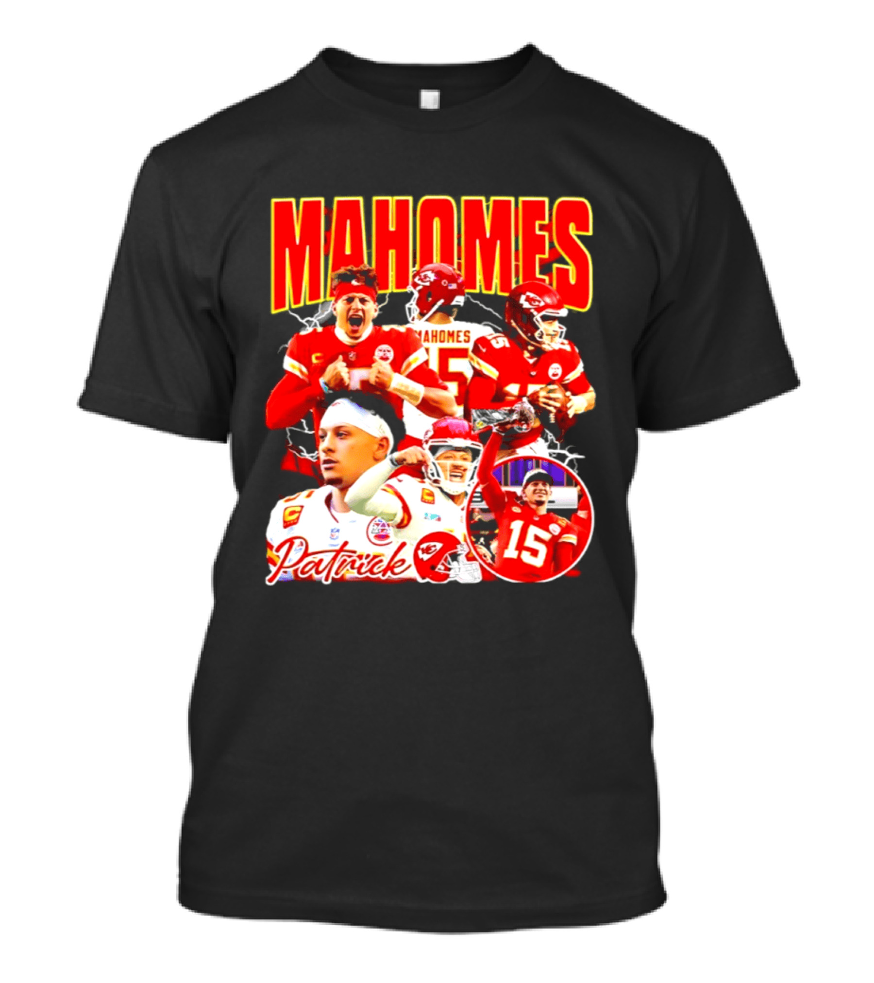 Patrick Mahomes Kansas City Chiefs 15 Red Gold Champion 2026 T-Shirt