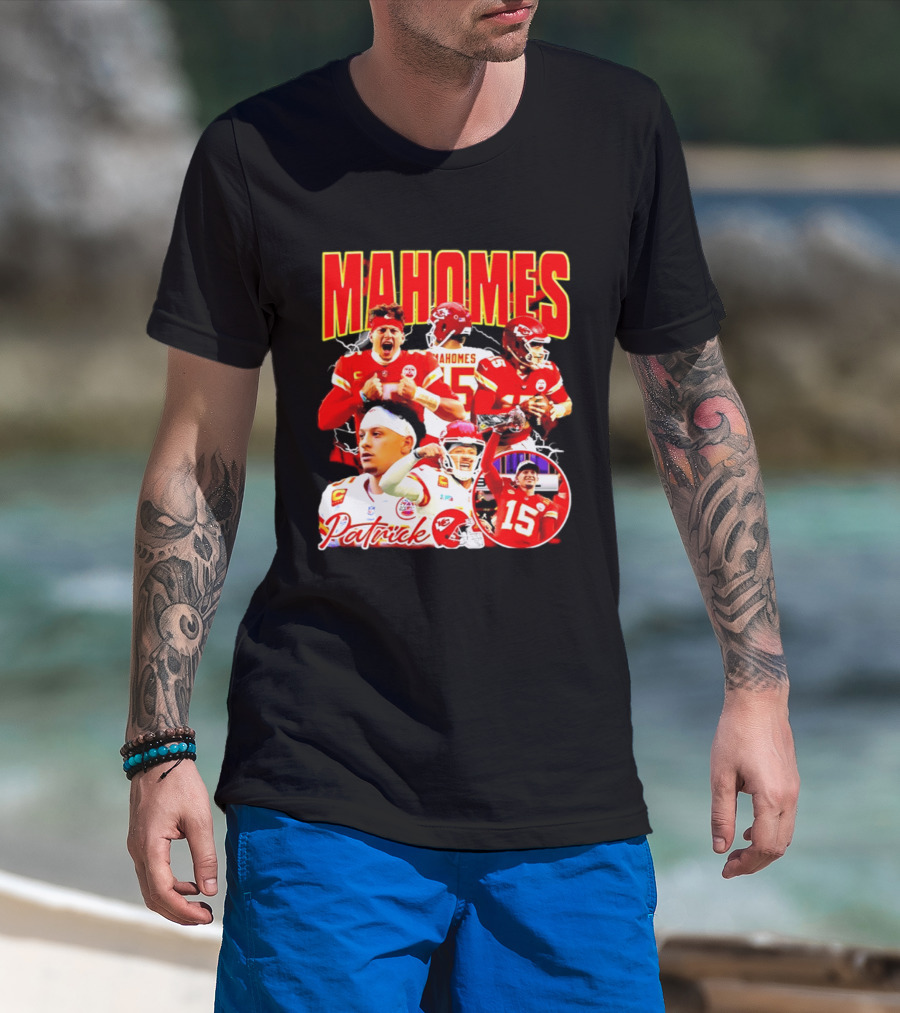 Patrick Mahomes Kansas City Chiefs 15 Red Gold Champion 2026 T-Shirt
