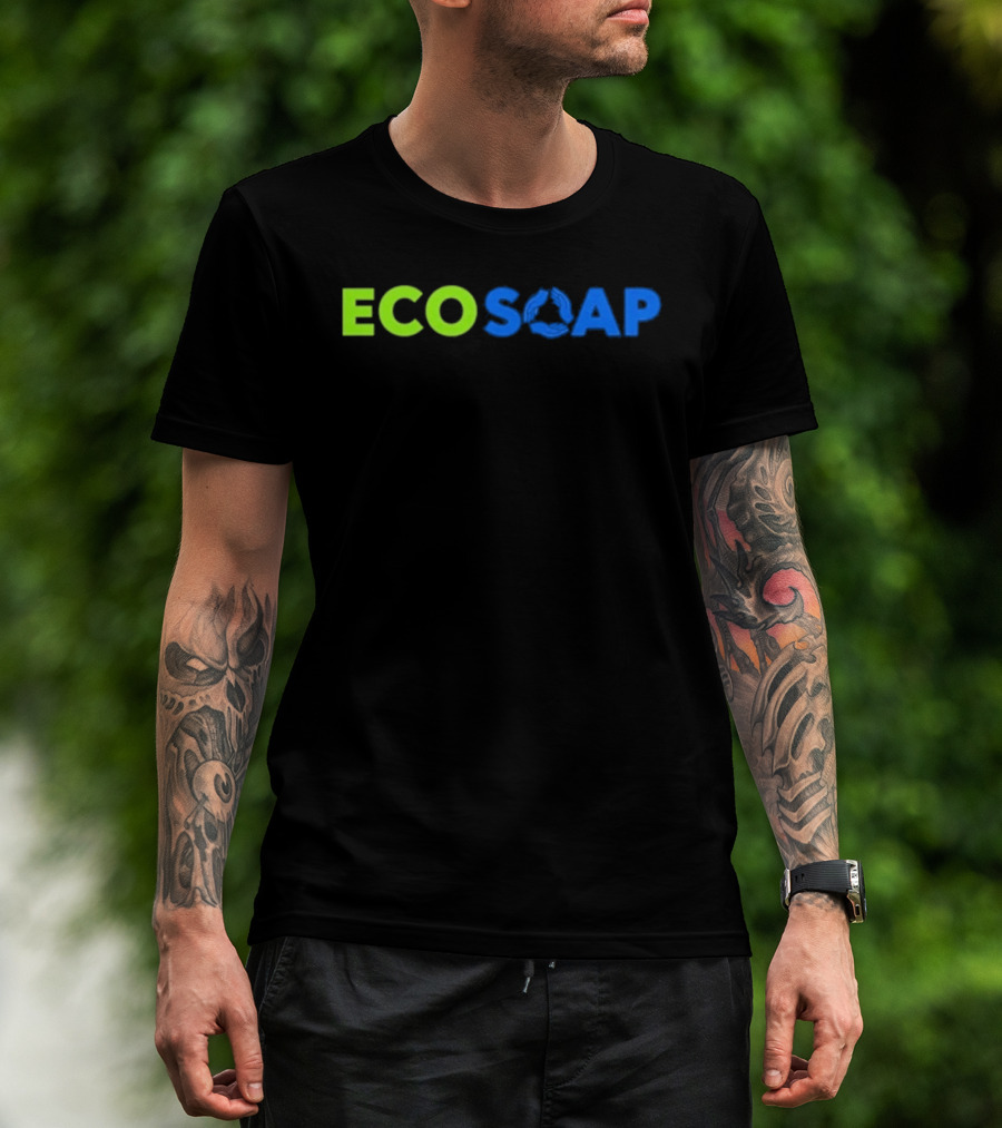 Purchased Equals 100 Bars Donated Ecosoap Green Blue Recycling T-Shirt