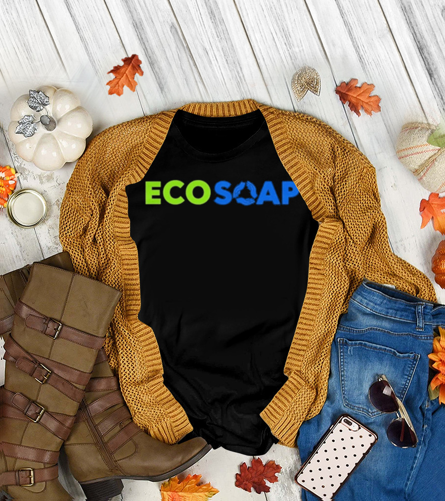 Purchased Equals 100 Bars Donated Ecosoap Green Blue Recycling T-Shirt