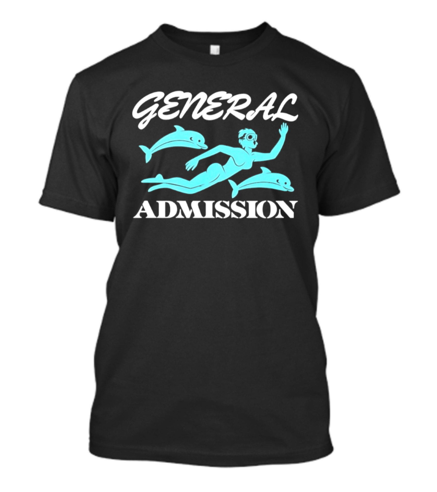 GENERAL ADMISSION Theo James Dolphin Swimming T-Shirt