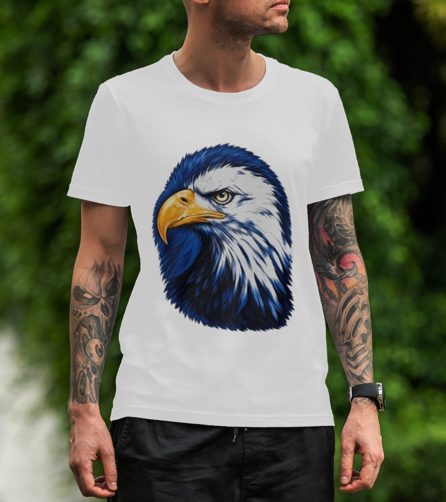 Daisy Edgar Jones Eagle Raglan Blue And White Bird T-Shirt