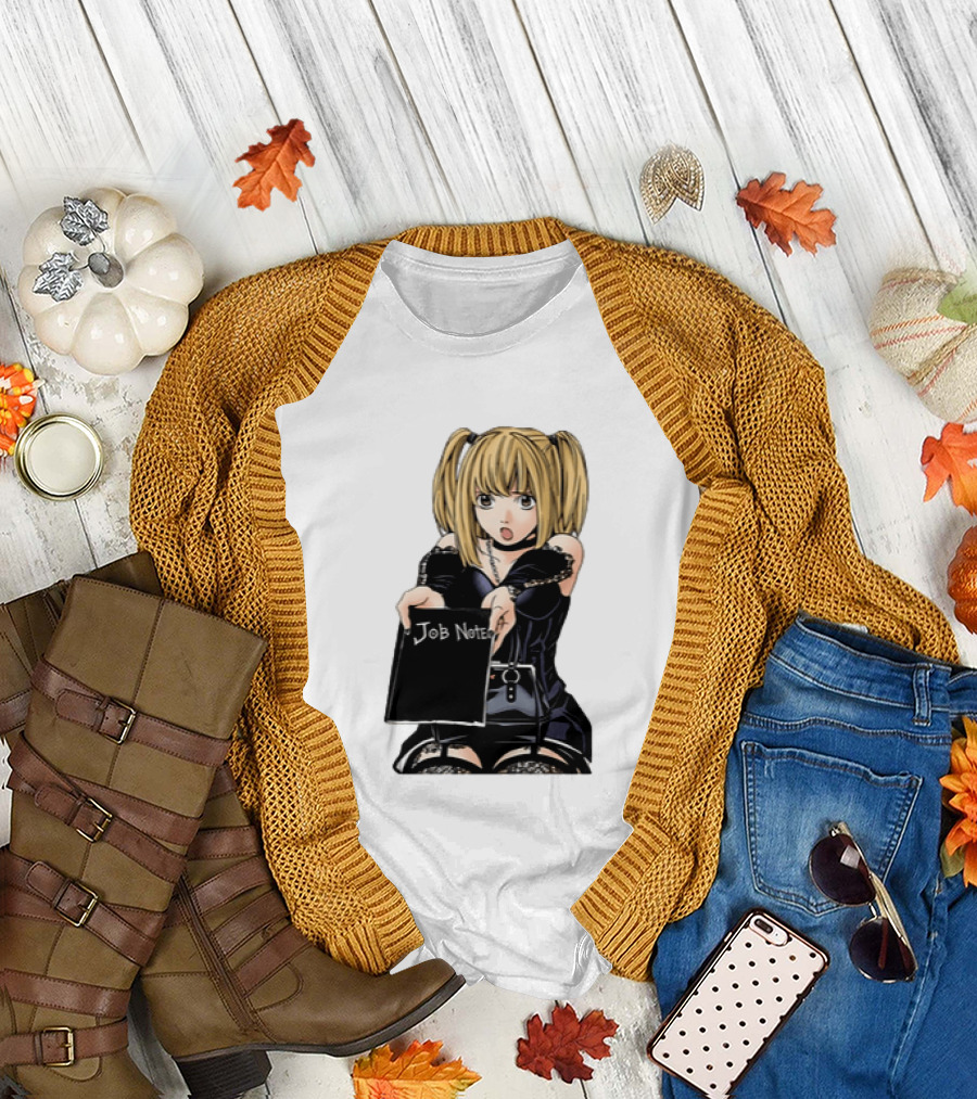 Misa Amane Job Note Anime Character Posing In Gothic Outfit T-Shirt