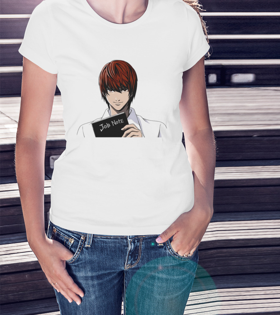 Job Note Parody Light Yagami Character Anime Manga T-Shirt