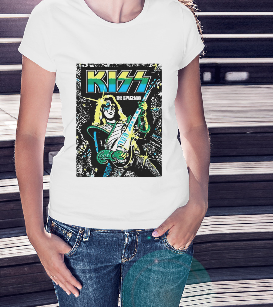 Kiss The Spaceman Ace Frehley Ben Cooper Action Figures Halloween 2026 70s T-Shirt