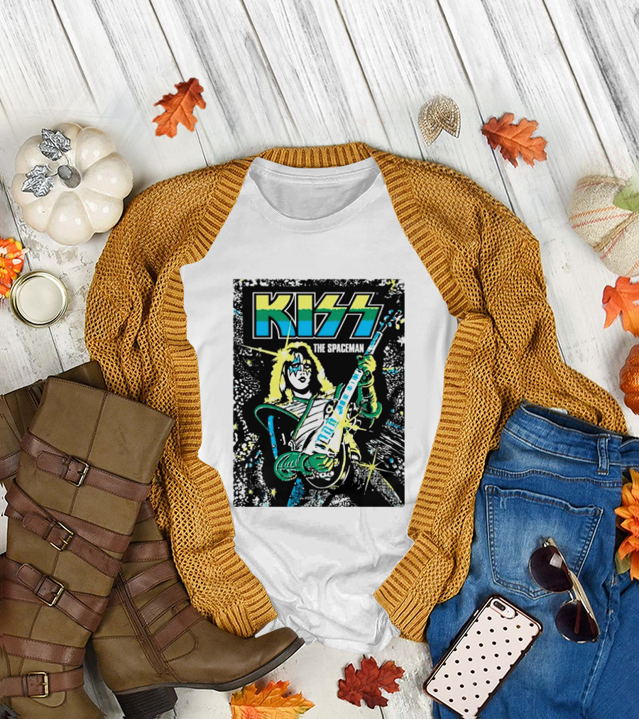 Kiss The Spaceman Ace Frehley Ben Cooper Action Figures Halloween 2026 70s T-Shirt